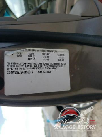 2G4WS52J241152617 2004 BUICK CENTURY photo no. 12