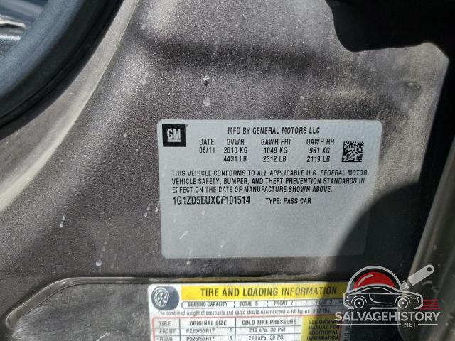 1G1ZD5EUXCF101514 2012 CHEVROLET MALIBU photo no. 12