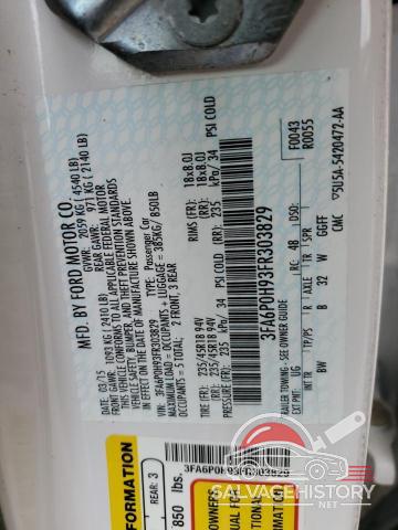 3FA6P0H93FR303829 2015 FORD FUSION photo no. 12