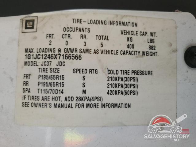 1G1JC1246X7166566 1999 CHEVROLET CAVALIER photo no. 12