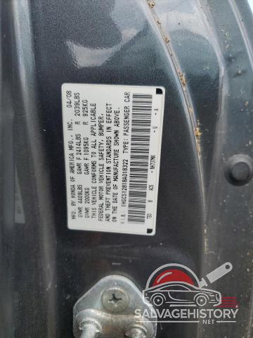 1HGCS12818A018322 2008 HONDA ACCORD photo no. 12