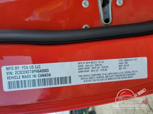 2C3CDXCT8PH640063 2023 DODGE CHARGER photo no. 12