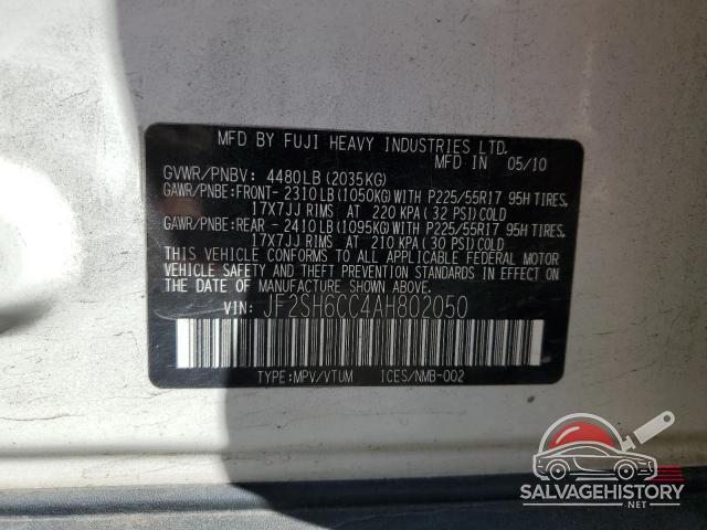 JF2SH6CC4AH802050 2010 SUBARU FORESTER photo no. 13
