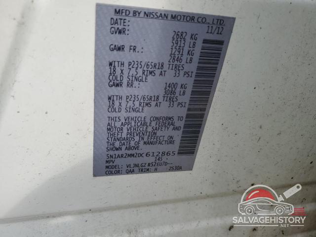 5N1AR2MM2DC612865 2013 NISSAN PATHFINDER photo no. 13