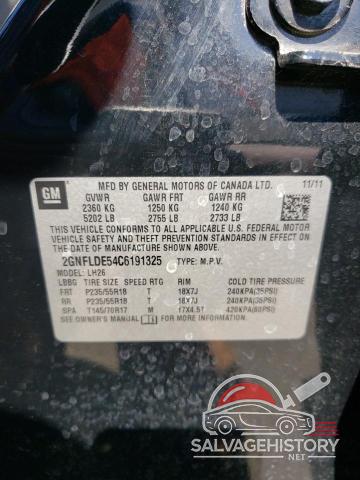 2GNFLDE54C6191325 2012 CHEVROLET EQUINOX photo no. 12