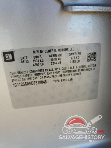 1G11C5SA6DF318845 2013 CHEVROLET MALIBU photo no. 12