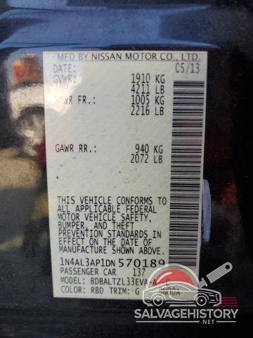 1N4AL3AP1DN570189 2013 NISSAN ALTIMA photo no. 12
