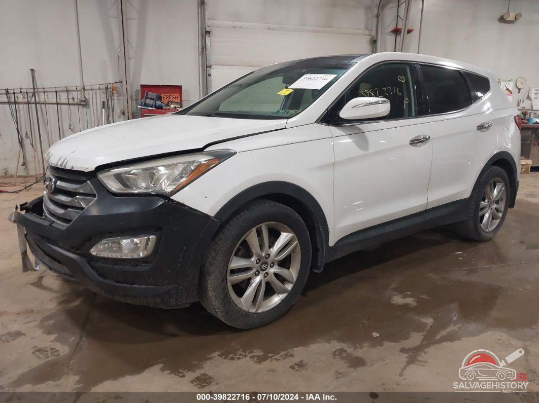 5XYZWDLA8DG069309 2013 HYUNDAI SANTA FE photo no. 2