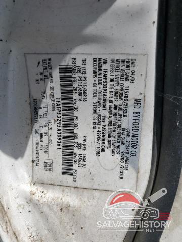 1FAFP53295A309361 2005 FORD TAURUS photo no. 12