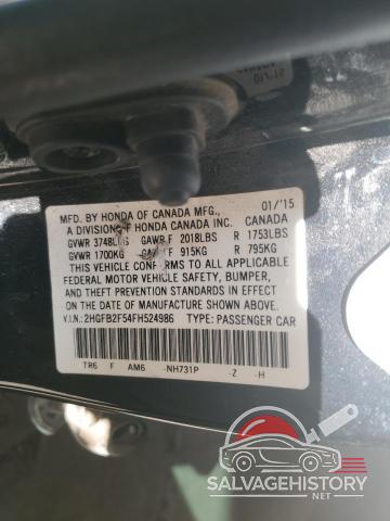 2HGFB2F54FH524986 2015 HONDA CIVIC photo no. 13