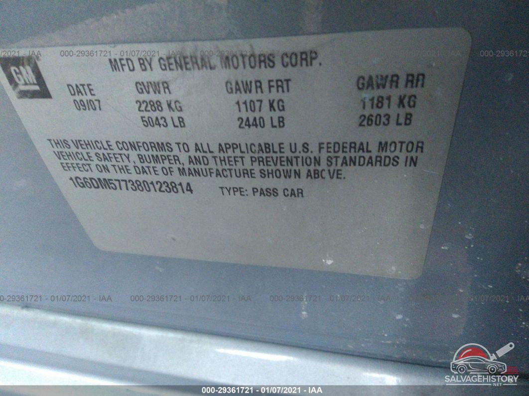 1G6DM577380123814 2008 CADILLAC CTS photo no. 9