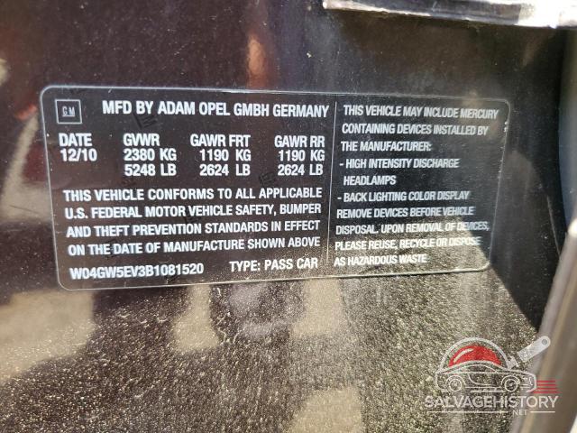 W04GW5EV3B1081520 2011 BUICK REGAL photo no. 12