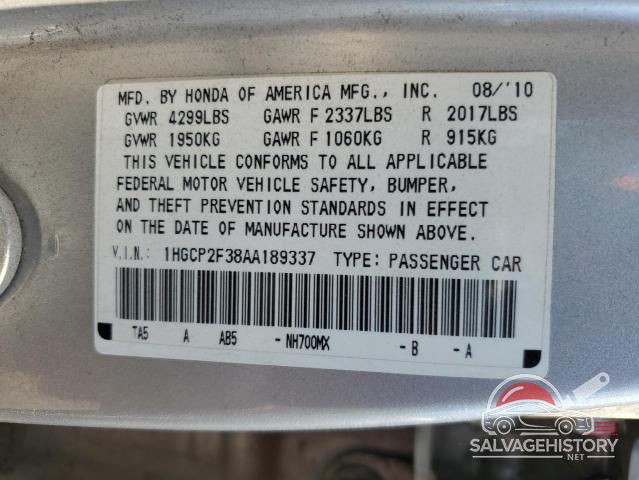 1HGCP2F38AA189337 2010 HONDA ACCORD photo no. 13