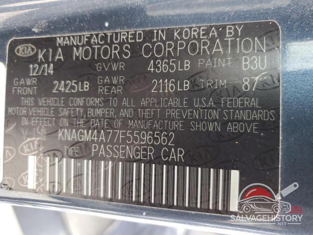 KNAGM4A77F5596562 2015 KIA OPTIMA photo no. 13