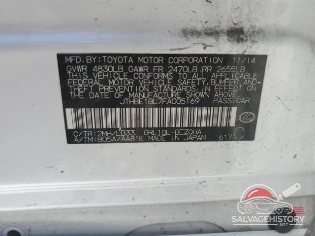 JTHBE1BL7FA005169 2015 LEXUS GS350 photo no. 12
