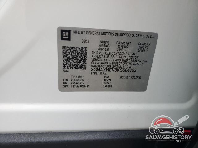 3GNAXHEV8KS504723 2019 CHEVROLET EQUINOX photo no. 13