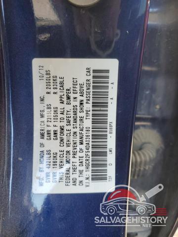 1HGCR2F54DA036180 2013 HONDA ACCORD photo no. 12