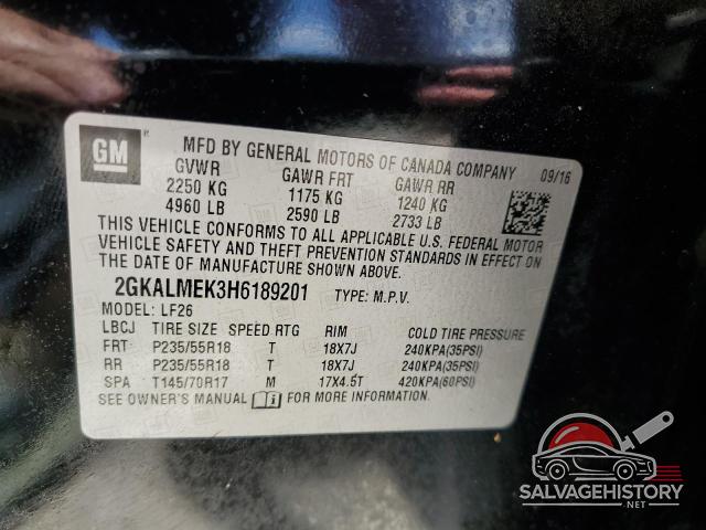 2GKALMEK3H6189201 2017 GMC TERRAIN photo no. 13