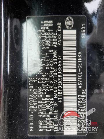 4T1BF3EK9BU665537 2011 TOYOTA CAMRY photo no. 12