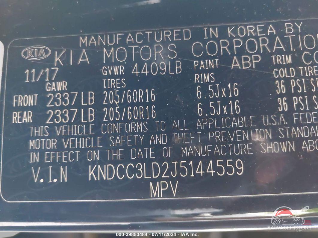 KNDCC3LD2J5144559 2018 KIA NIRO PLUG-IN HYBRID photo no. 9