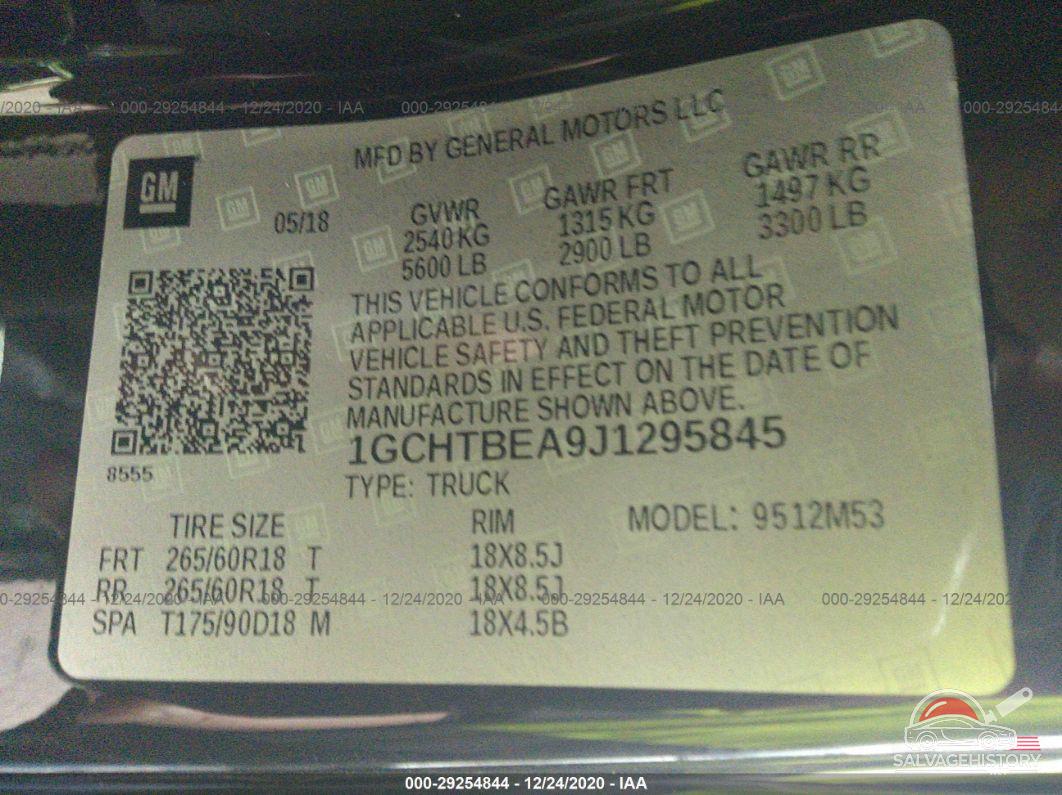 1GCHTBEA9J1295845 2018 CHEVROLET COLORADO photo no. 9