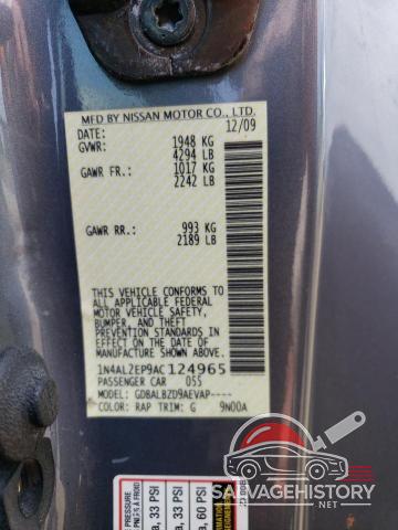 1N4AL2EP9AC124965 2010 NISSAN ALTIMA photo no. 12