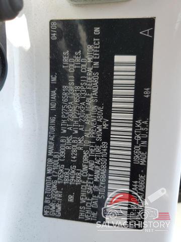 5TDZY68A68S010489 2008 TOYOTA SEQUOIA photo no. 13