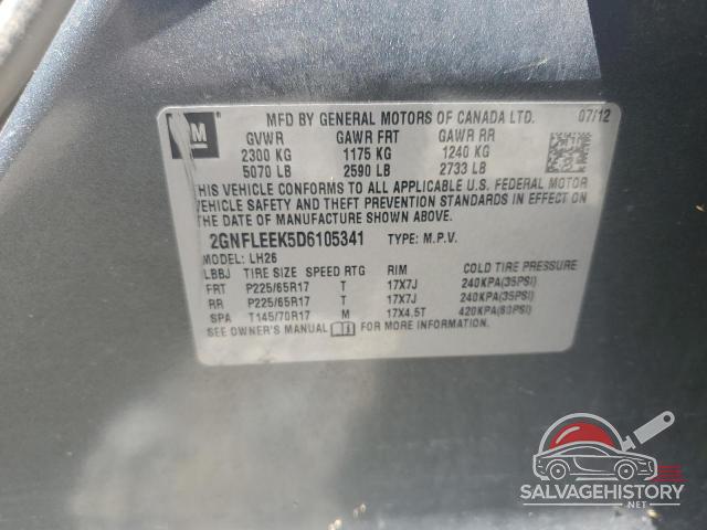 2GNFLEEK5D6105341 2013 CHEVROLET EQUINOX photo no. 13