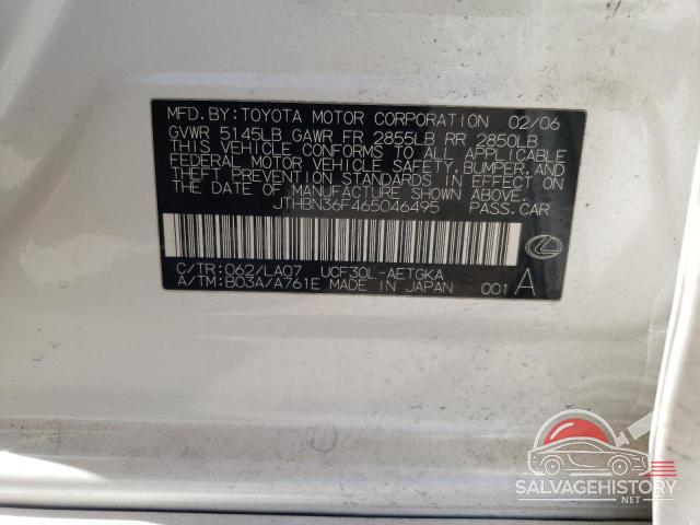 JTHBN36F465046495 2006 LEXUS LS430 photo no. 12