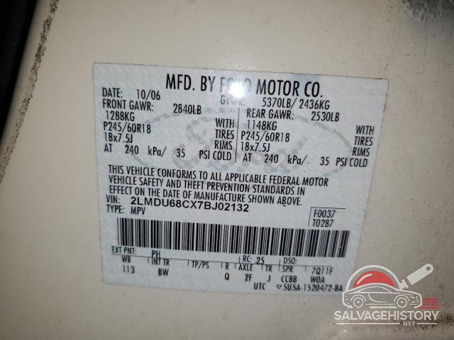 2LMDU68CX7BJ02132 2007 LINCOLN MKX photo no. 13