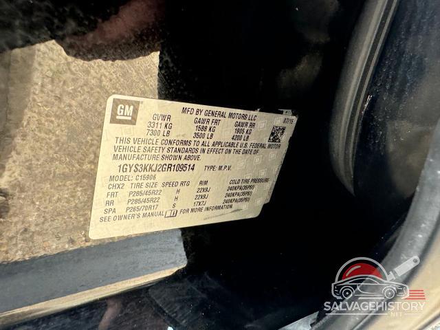 1GYS3KKJ2GR109514 2016 CADILLAC ESCALADE photo no. 10