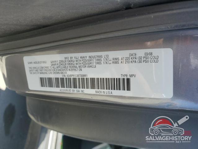4S4BP61C887359661 2008 SUBARU OUTBACK photo no. 13