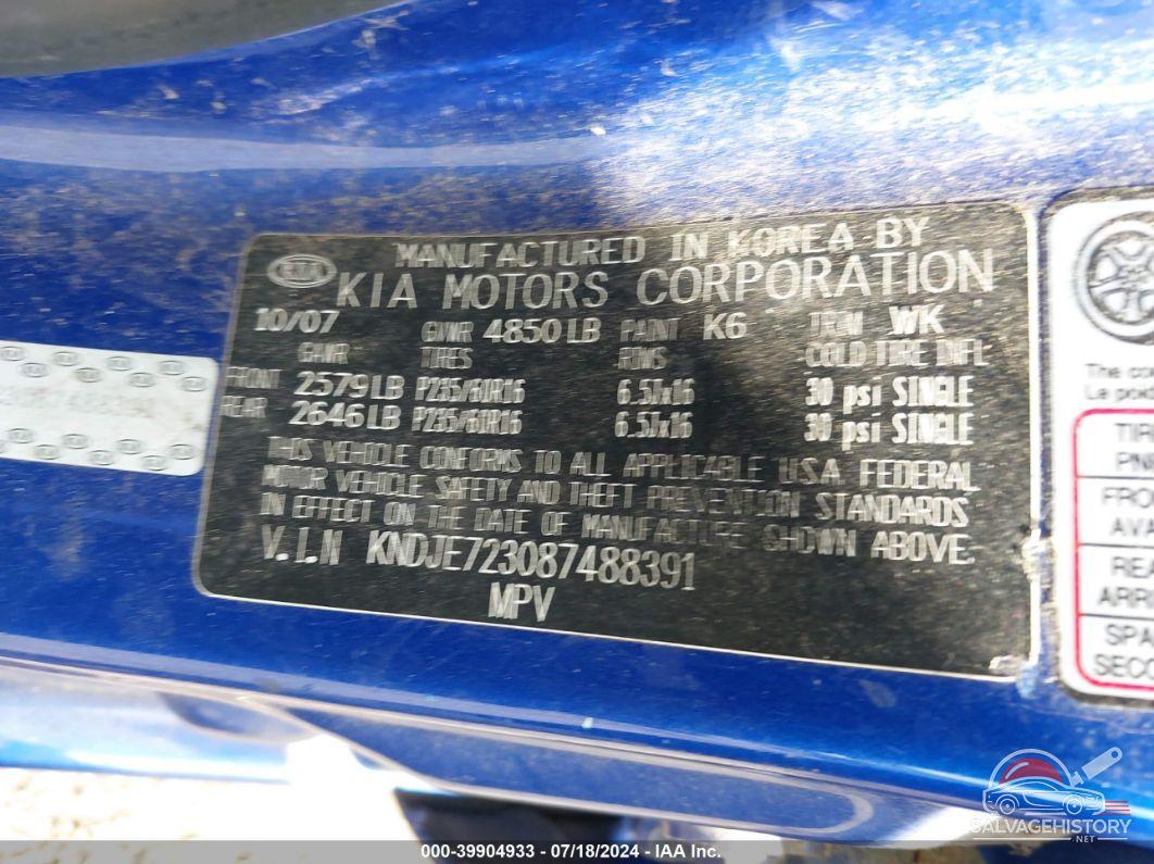 KNDJE723087488391 2008 KIA SPORTAGE photo no. 9