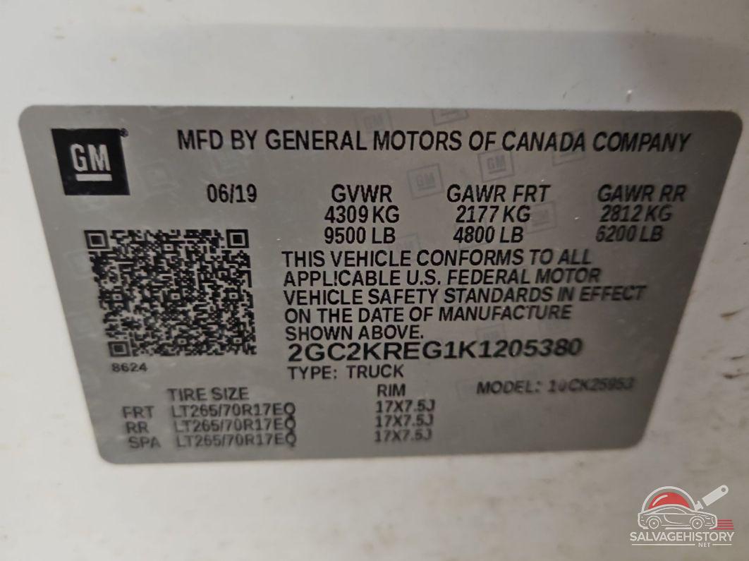 2GC2KREG1K1205380 2019 CHEVROLET SILVERADO 2500HD photo no. 8