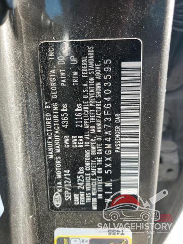 5XXGM4A73FG403595 2015 KIA OPTIMA photo no. 12