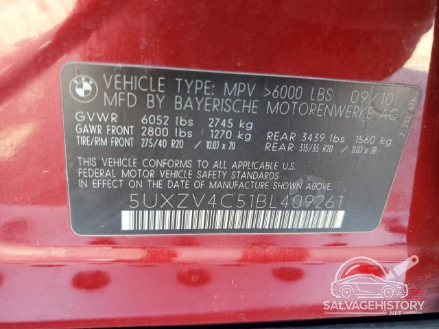 5UXZV4C51BL409261 2011 BMW X5 photo no. 13