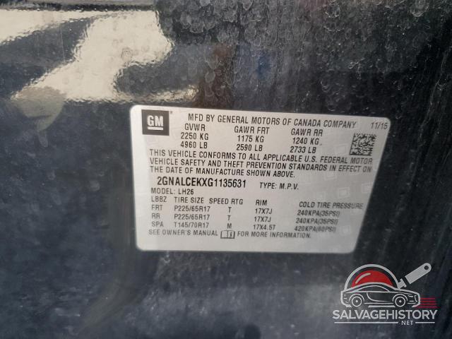 2GNALCEKXG1135631 2016 CHEVROLET EQUINOX photo no. 13