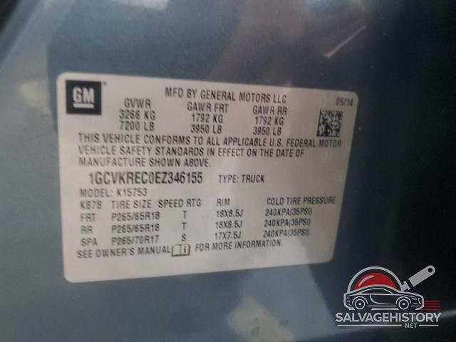 1GCVKREC0EZ346155 2014 CHEVROLET ALL Models photo no. 12