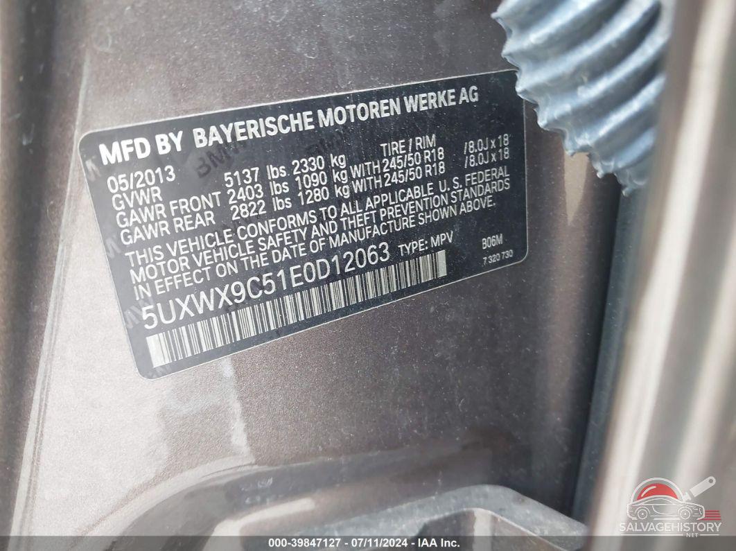 5UXWX9C51E0D12063 2014 BMW X3 photo no. 9