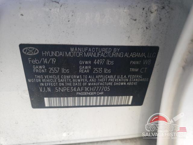 5NPE34AF1KH777705 2019 HYUNDAI SONATA photo no. 12