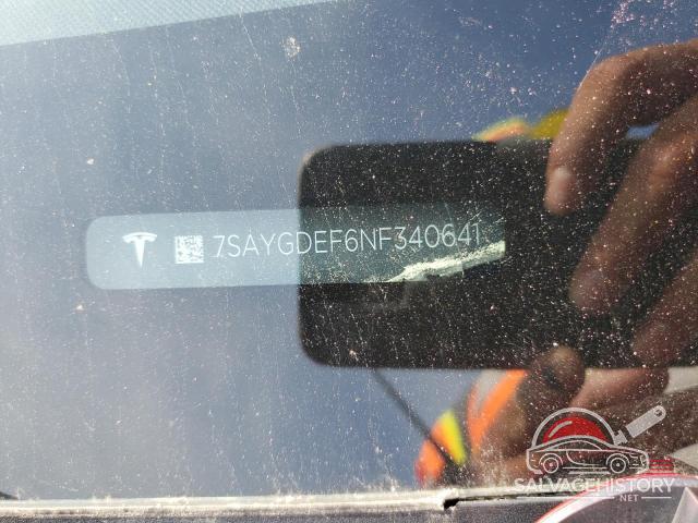 7SAYGDEF6NF340641 2022 TESLA MODEL Y photo no. 12