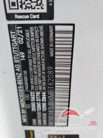W1K1K5JBXMF162089 2021 MERCEDES-BENZ E-CLASS photo no. 12