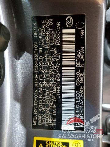 JTHBK1GGXF2152343 2015 LEXUS ES350 photo no. 13