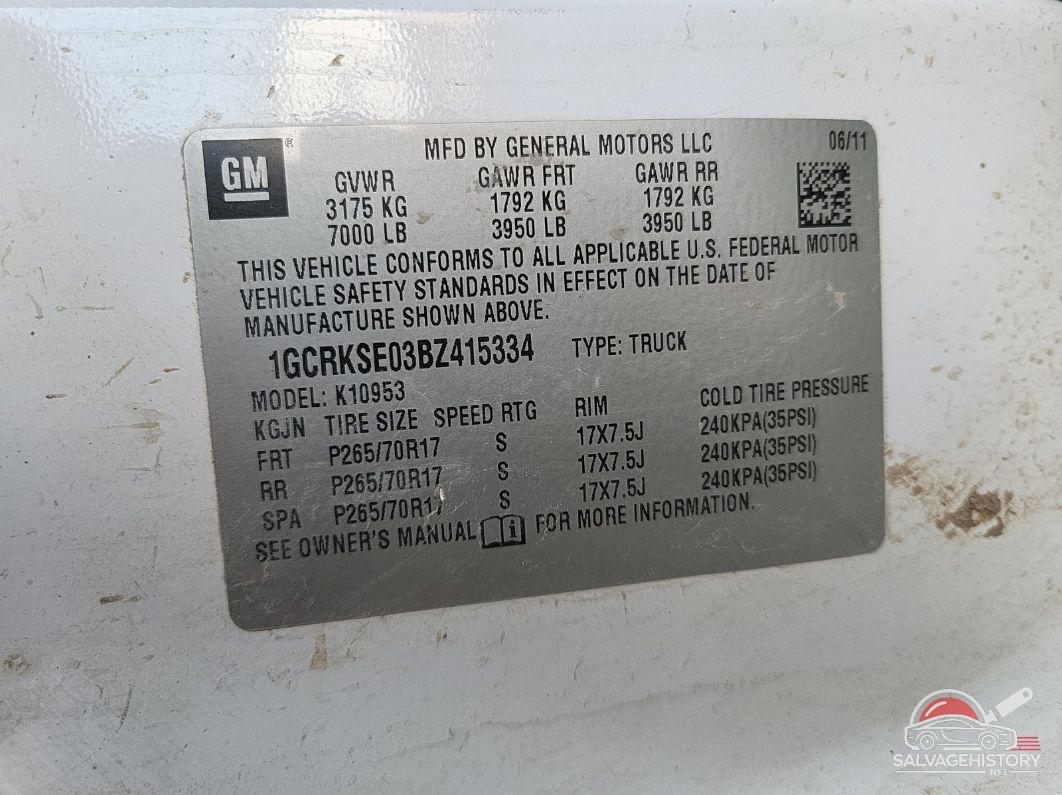 1GCRKSE03BZ415334 2011 CHEVROLET SILVERADO photo no. 4