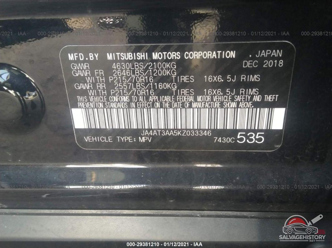 JA4AT3AA5KZ033346 2019 MITSUBISHI ECLIPSE CROSS photo no. 9
