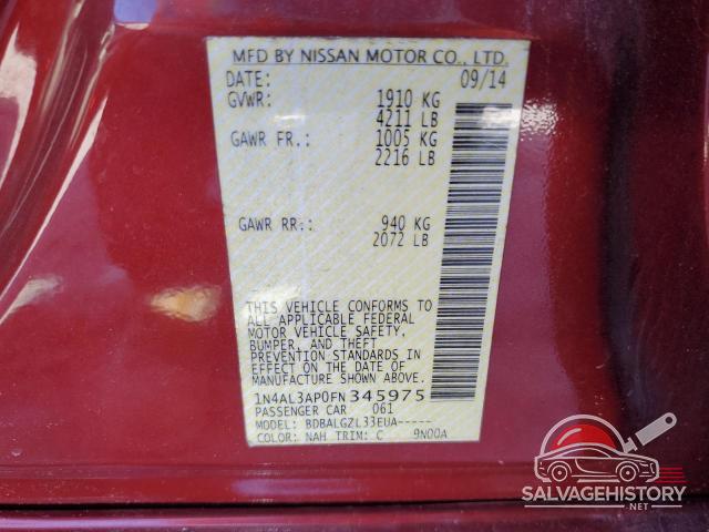 1N4AL3AP0FN345975 2015 NISSAN ALTIMA photo no. 12