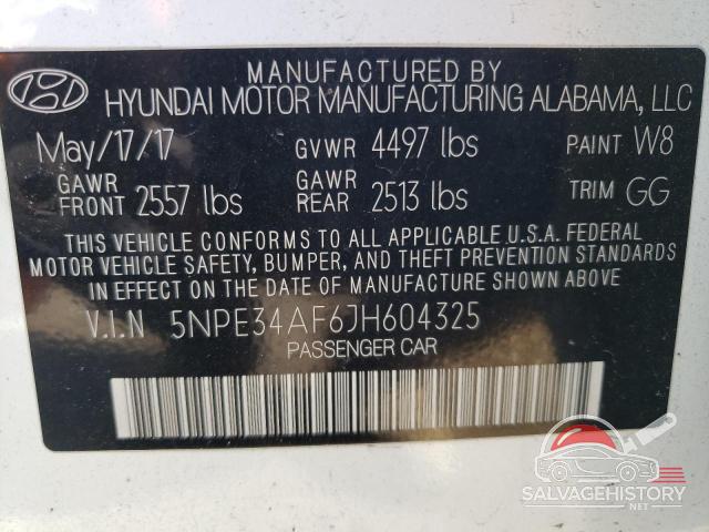 5NPE34AF6JH604325 2018 HYUNDAI SONATA photo no. 12