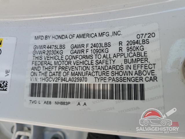 1HGCV2F94LA025970 2020 HONDA ACCORD photo no. 13