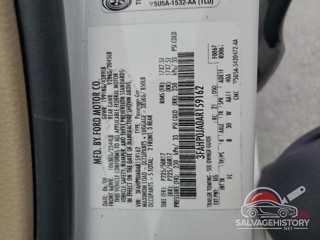 3FAHP0JA0AR159162 2010 FORD ALL Models photo no. 12