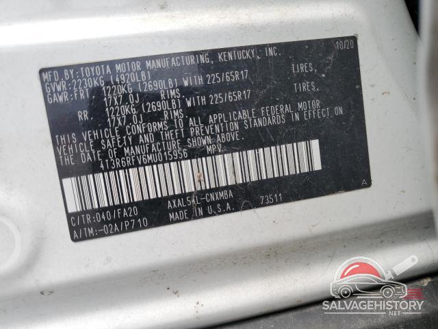 4T3R6RFV6MU015956 2021 TOYOTA RAV4 photo no. 13